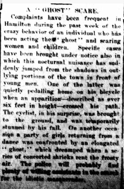 A "GHOST" SCARE. (1922, June 6). The Horsham Times (Vic. : 1882 - 1954), p. 4. Retrieved February 19, 2013, from http://nla.gov.au/nla.news-article72732250
